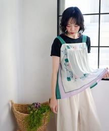 【 KILKI / キルキー 】　スカーフプリント　ブラウス　6S-B02　HDI