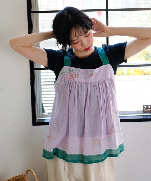KILKI（キルキー）の「【 KILKI / キルキー 】　スカーフプリント　ブラウス　6S-B02　HDI（シャツ/ブラウス・レディース・パープル/ベージュ・FREE）」の4枚目の写真