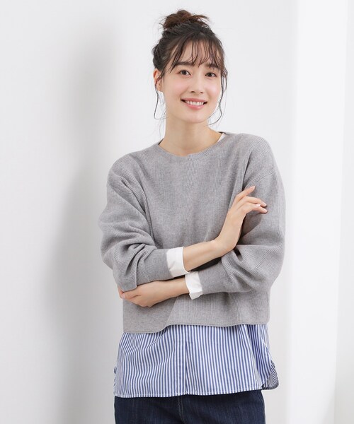 grove（グローブ）の「裾アソートペプラムカットソー（Tシャツ/カットソー・レディース・ブルー系その他4/アイボリー/オフホワイト・05/04/03/02/01）」の6枚目の写真