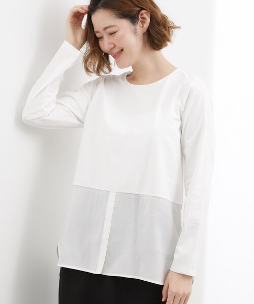 grove（グローブ）の「裾アソートペプラムカットソー（Tシャツ/カットソー・レディース・ブルー系その他4/アイボリー/オフホワイト・05/04/03/02/01）」の9枚目の写真