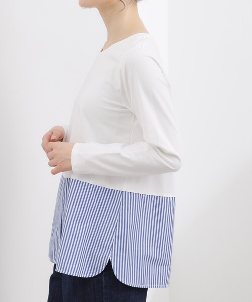 grove（グローブ）の「裾アソートペプラムカットソー（Tシャツ/カットソー・レディース・ブルー系その他4/アイボリー/オフホワイト・05/04/03/02/01）」の19枚目の写真