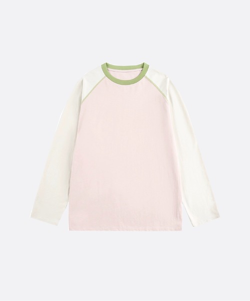 U:UME(ユーム)の「Raglan Sleeve T(Tシャツ/カットソー・メンズ・ホワイト×レッド/ホワイト×ブルー/ピンク/ライトブルー・X-LARGE/LARGE/MEDIUM/SMALL/XX-LARGE)」の1枚目の写真