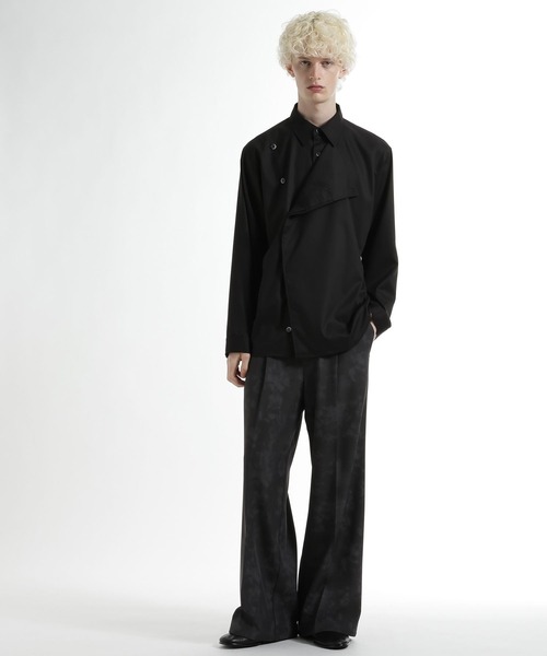 HARE（ハレ）の「アシメフロントシャツ(HARE)（シャツ/ブラウス・メンズ・ブラック/ブルー・FREE）」の4枚目の写真