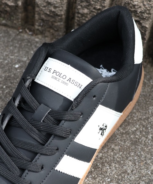 U.S. POLO ASSN.（ユーエスポロアッスン）の「【U.S. POLO ASSN./ユーエスポロアッスン】軽量 ワンポイント バイカラー ローカットスニーカー（スニーカー・メンズ・ホワイト/ブラック/ベージュ・27cm/24.5cm/25cm/26.5cm/26cm/25.5cm/24cm/22.5cm/23.5cm/23cm）」の12枚目の写真