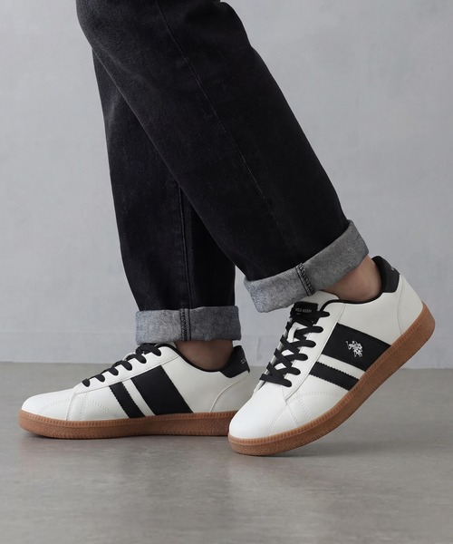 U.S. POLO ASSN.（ユーエスポロアッスン）の「【U.S. POLO ASSN./ユーエスポロアッスン】軽量 ワンポイント バイカラー ローカットスニーカー（スニーカー・メンズ・ホワイト/ブラック/ベージュ・27cm/24.5cm/25cm/26.5cm/26cm/25.5cm/24cm/22.5cm/23.5cm/23cm）」の17枚目の写真