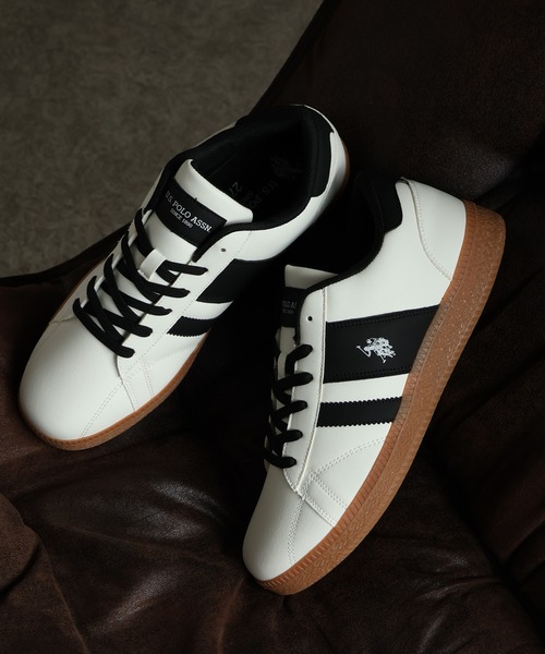 U.S. POLO ASSN.（ユーエスポロアッスン）の「【U.S. POLO ASSN./ユーエスポロアッスン】軽量 ワンポイント バイカラー ローカットスニーカー（スニーカー・メンズ・ホワイト/ブラック/ベージュ・27cm/24.5cm/25cm/26.5cm/26cm/25.5cm/24cm/22.5cm/23.5cm/23cm）」の19枚目の写真