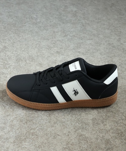 U.S. POLO ASSN.（ユーエスポロアッスン）の「【U.S. POLO ASSN./ユーエスポロアッスン】軽量 ワンポイント バイカラー ローカットスニーカー（スニーカー・メンズ・ホワイト/ブラック/ベージュ・27cm/24.5cm/25cm/26.5cm/26cm/25.5cm/24cm/22.5cm/23.5cm/23cm）」の9枚目の写真