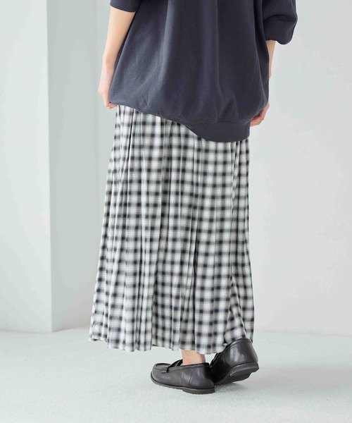studio CLIP(スタディオクリップ)の「チェックギャザースカート(スカート・レディース・ブラック/ブラウン・FREE)」の5枚目の写真