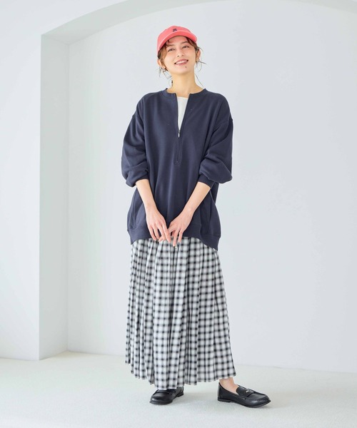 studio CLIP(スタディオクリップ)の「チェックギャザースカート(スカート・レディース・ブラック/ブラウン・FREE)」の9枚目の写真