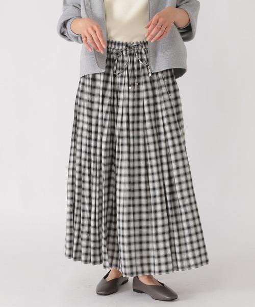 studio CLIP(スタディオクリップ)の「チェックギャザースカート(スカート・レディース・ブラック/ブラウン・FREE)」の11枚目の写真