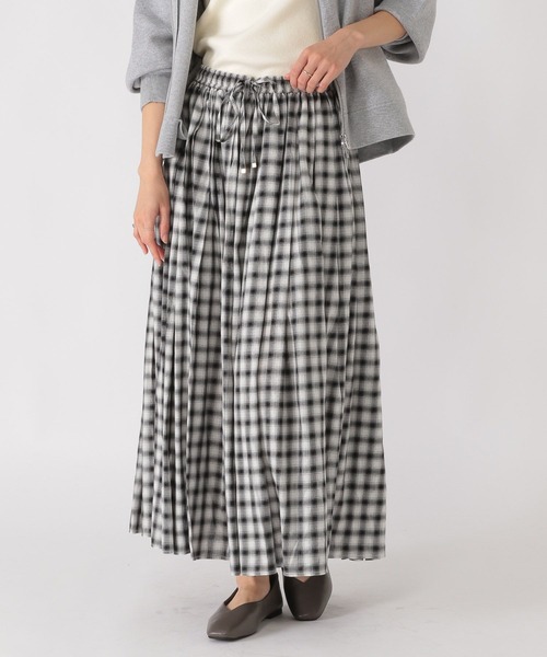 studio CLIP(スタディオクリップ)の「チェックギャザースカート(スカート・レディース・ブラック/ブラウン・FREE)」の12枚目の写真