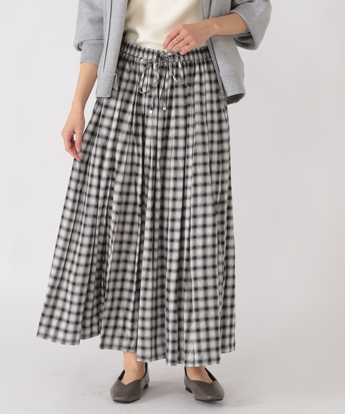 studio CLIP(スタディオクリップ)の「チェックギャザースカート(スカート・レディース・ブラック/ブラウン・FREE)」の13枚目の写真