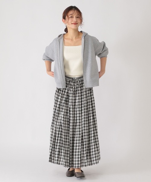studio CLIP(スタディオクリップ)の「チェックギャザースカート(スカート・レディース・ブラック/ブラウン・FREE)」の14枚目の写真