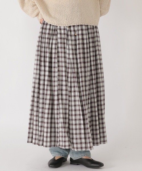 studio CLIP(スタディオクリップ)の「チェックギャザースカート(スカート・レディース・ブラック/ブラウン・FREE)」の17枚目の写真