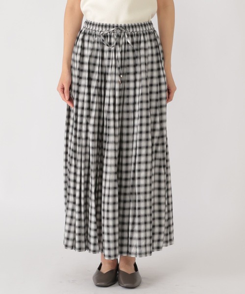 studio CLIP(スタディオクリップ)の「チェックギャザースカート(スカート・レディース・ブラック/ブラウン・FREE)」の20枚目の写真