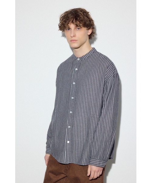 AZUL by moussy（アズールバイマウジー）の「プリズナーシャツ（シャツ/ブラウス・メンズ・ブラック系その他/ブルー系その他/ベージュ系その他・MEDIUM/LARGE）」の6枚目の写真