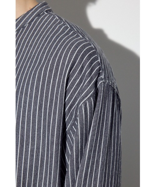 AZUL by moussy（アズールバイマウジー）の「プリズナーシャツ（シャツ/ブラウス・メンズ・ブラック系その他/ブルー系その他/ベージュ系その他・MEDIUM/LARGE）」の12枚目の写真
