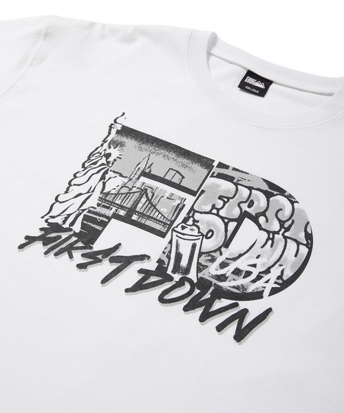 FIRST DOWN（ファーストダウン）の「グラフィック スリーブTシャツ #2（Tシャツ/カットソー・メンズ・ブラック/ホワイト・L/XL/M）」の4枚目の写真