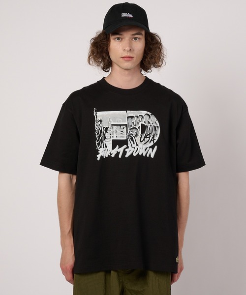 FIRST DOWN（ファーストダウン）の「グラフィック スリーブTシャツ #2（Tシャツ/カットソー・メンズ・ブラック/ホワイト・L/XL/M）」の13枚目の写真