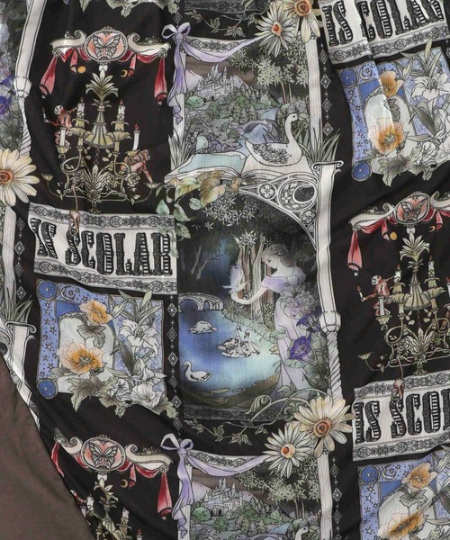 ScoLar（スカラー）の「561221：アンティークプリント柄切替ワンピース（ワンピース・レディース・ネイビー/オフホワイト/ブラック・M）」の17枚目の写真