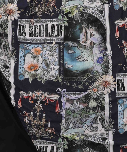 ScoLar（スカラー）の「561221：アンティークプリント柄切替ワンピース（ワンピース・レディース・ネイビー/オフホワイト/ブラック・M）」の19枚目の写真