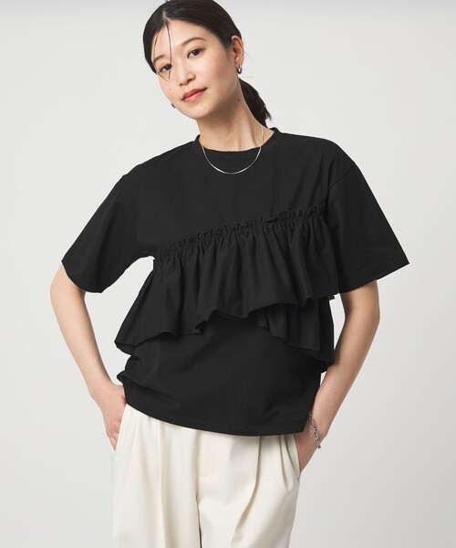 WEB限定】＜at ease＞フリル カットソー 接触冷感 UVカット 遮熱（T