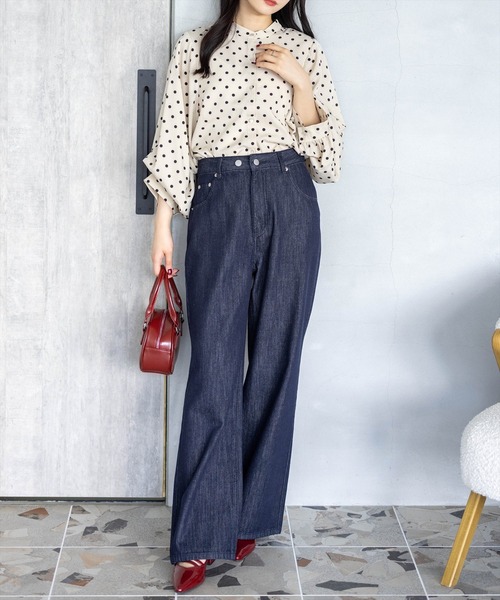 CLEAR BASIC（クリアベーシック）の「マルチスリーブ長袖ブラウス[オフィスカジュアル 着回し抜群 大人]（シャツ/ブラウス・レディース・ブルー系その他/ホワイト系その他2/ホワイト系その他/ブラック系その他・F）」の14枚目の写真