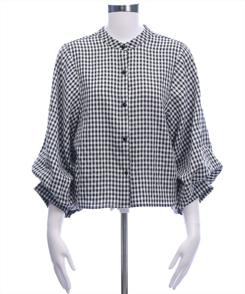 CLEAR BASIC（クリアベーシック）の「マルチスリーブ長袖ブラウス[オフィスカジュアル 着回し抜群 大人]（シャツ/ブラウス・レディース・ブルー系その他/ホワイト系その他2/ホワイト系その他/ブラック系その他・F）」の17枚目の写真