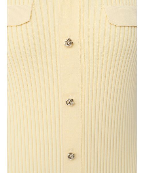 SNIDEL（スナイデル）の「フロントボタンニットワンピース（ワンピース・レディース・ホワイト/ネイビー/イエロー・F）」の6枚目の写真