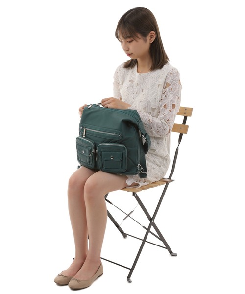 BACKYARD FAMILY(バックヤードファミリー)の「Melody 3WAYバッグ(バックパック/リュック・レディース・ブルー/ダークグリーン/ブラウン/キャメル/レッド/イエロー/ブラック・FREE)」の8枚目の写真
