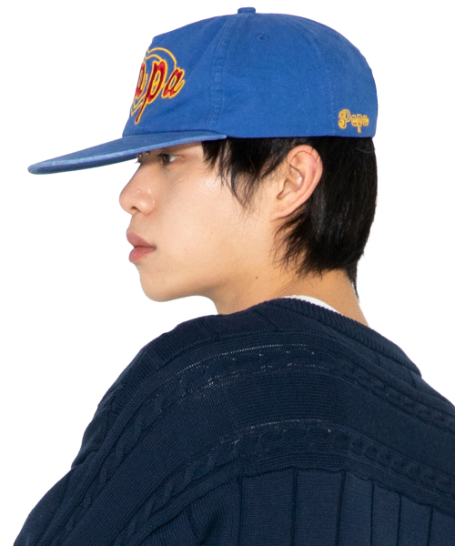 XTONZ（エクストーンズ）の「XTA093 パパヴィンテージウォッシュボールキャップ (ブルー)（キャップ・レディース・その他・FREE）」の2枚目の写真