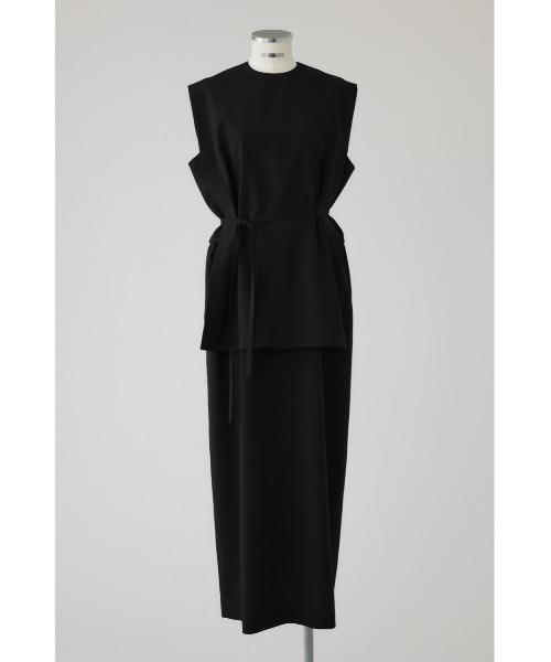 RIM.ARK(リムアーク)の「【PRE ORDER】Square layered dress スクエア レイヤード ドレス(ドレス・レディース・ベージュ/ブラック・36/38)」の5枚目の写真