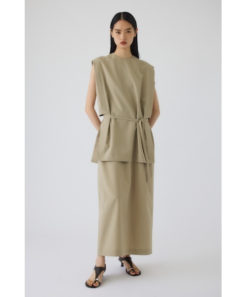 RIM.ARK(リムアーク)の「Square layered dress スクエア レイヤード ドレス(ドレス・レディース・ベージュ/ブラック・36/38)」の22枚目の写真