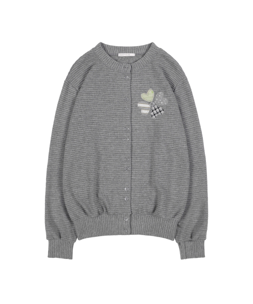 FANCY CLUB(ファンシークラブ)の「クローバーパッチワークカーディガン (GRAY) F25ZA008(カーディガン/ボレロ・レディース・その他・ONE)」の5枚目の写真