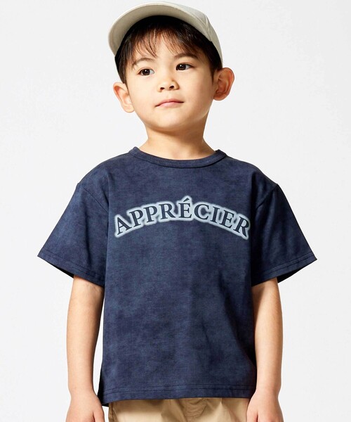 セール】ムラ染め天竺ロゴプリント半袖Tシャツ（Tシャツ/カットソー