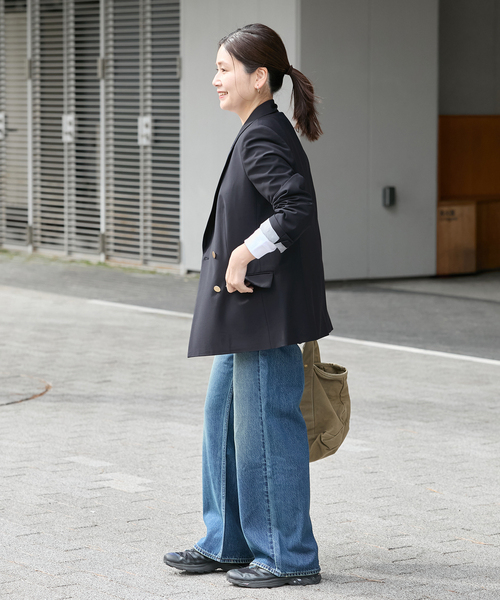 JOURNAL STANDARD（ジャーナルスタンダード）の「《追加》4B ダブルブレステッドジャケット（テーラードジャケット・レディース・ブラック/ネイビー・36/38）」の22枚目の写真