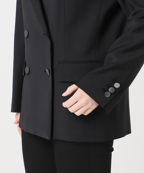 JOURNAL STANDARD（ジャーナルスタンダード）の「《追加》4B ダブルブレステッドジャケット（テーラードジャケット・レディース・ブラック/ネイビー・36/38）」の6枚目の写真