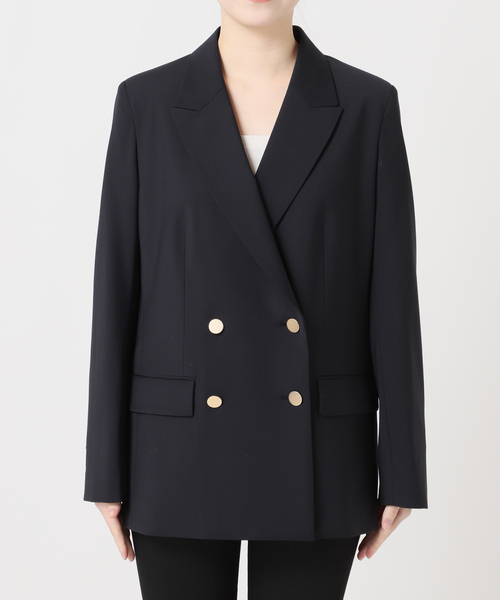 JOURNAL STANDARD（ジャーナルスタンダード）の「《追加》4B ダブルブレステッドジャケット（テーラードジャケット・レディース・ブラック/ネイビー・36/38）」の3枚目の写真