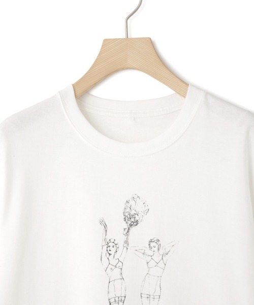 SALON adam et rope'(サロン アダム エ ロペ)の「【Angie La La for SALON】コラボプリントTEE(Tシャツ/カットソー・レディース・ブラック/オフホワイト・FREE)」の6枚目の写真