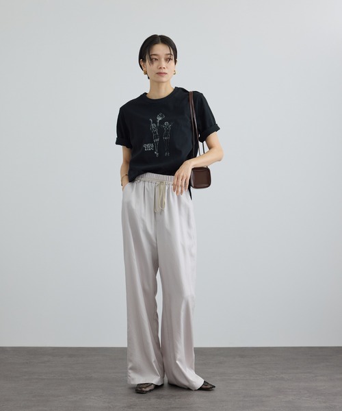 SALON adam et rope'(サロン アダム エ ロペ)の「【Angie La La for SALON】コラボプリントTEE(Tシャツ/カットソー・レディース・ブラック/オフホワイト・FREE)」の22枚目の写真