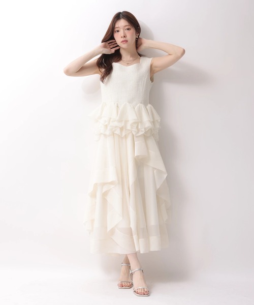 Rirandture（リランドチュール）の「ランダムラッフルシアースカート（スカート・レディース・オフホワイト/ピンク系その他/ミント・2/1）」の5枚目の写真