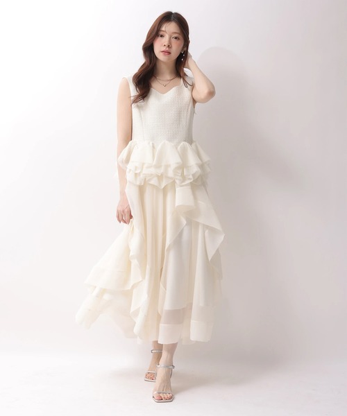 Rirandture（リランドチュール）の「ランダムラッフルシアースカート（スカート・レディース・オフホワイト/ピンク系その他/ミント・2/1）」の7枚目の写真