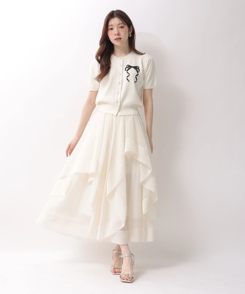 Rirandture（リランドチュール）の「ランダムラッフルシアースカート（スカート・レディース・オフホワイト/ピンク系その他/ミント・2/1）」の10枚目の写真