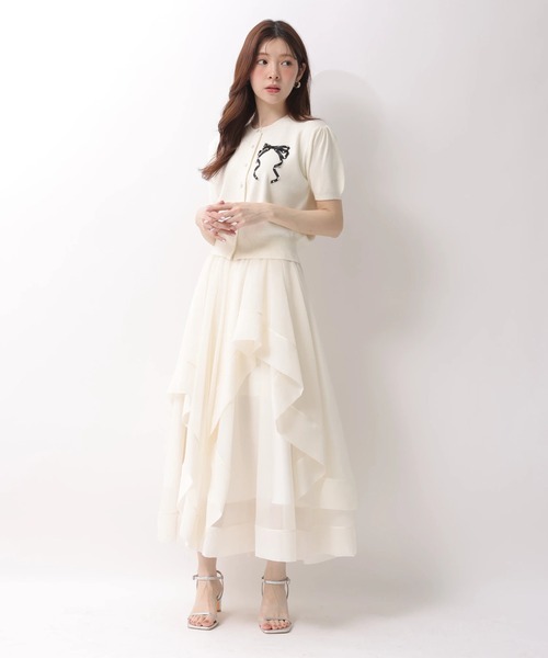 Rirandture（リランドチュール）の「ランダムラッフルシアースカート（スカート・レディース・オフホワイト/ピンク系その他/ミント・2/1）」の11枚目の写真