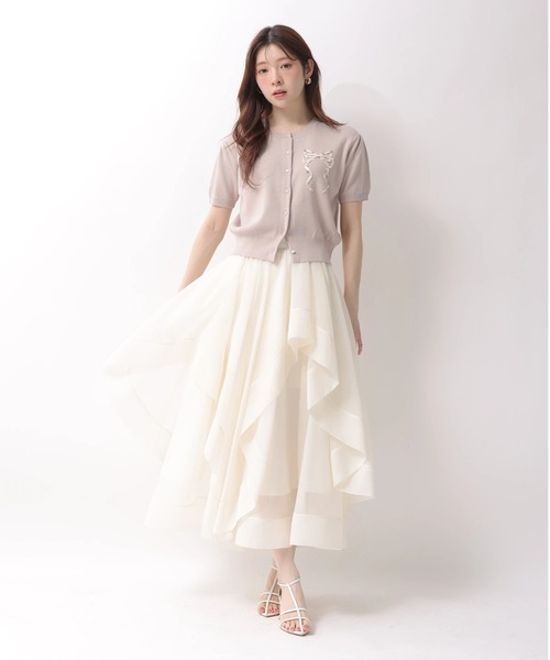 Rirandture（リランドチュール）の「ランダムラッフルシアースカート（スカート・レディース・オフホワイト/ピンク系その他/ミント・2/1）」の12枚目の写真