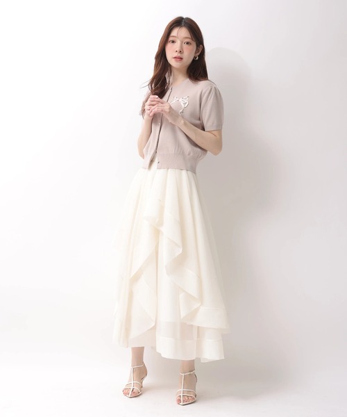 Rirandture（リランドチュール）の「ランダムラッフルシアースカート（スカート・レディース・オフホワイト/ピンク系その他/ミント・2/1）」の13枚目の写真