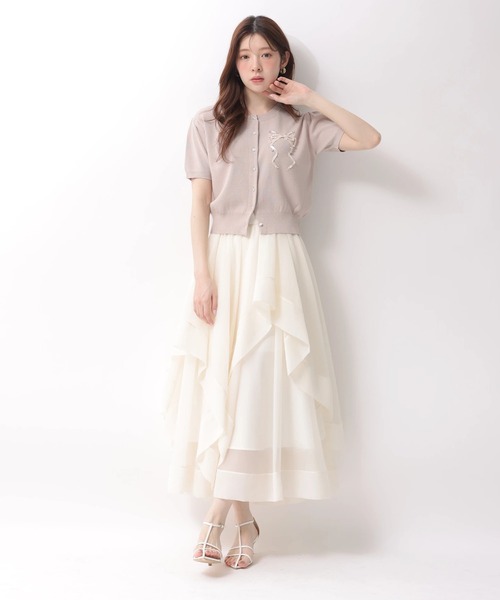 Rirandture（リランドチュール）の「ランダムラッフルシアースカート（スカート・レディース・オフホワイト/ピンク系その他/ミント・2/1）」の14枚目の写真