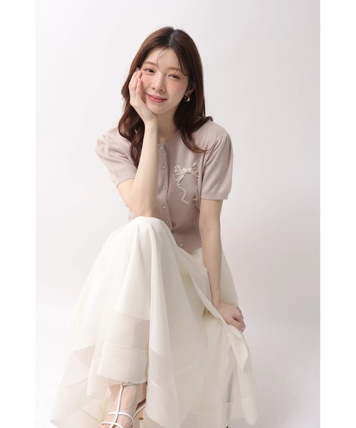 Rirandture（リランドチュール）の「ランダムラッフルシアースカート（スカート・レディース・オフホワイト/ピンク系その他/ミント・2/1）」の17枚目の写真