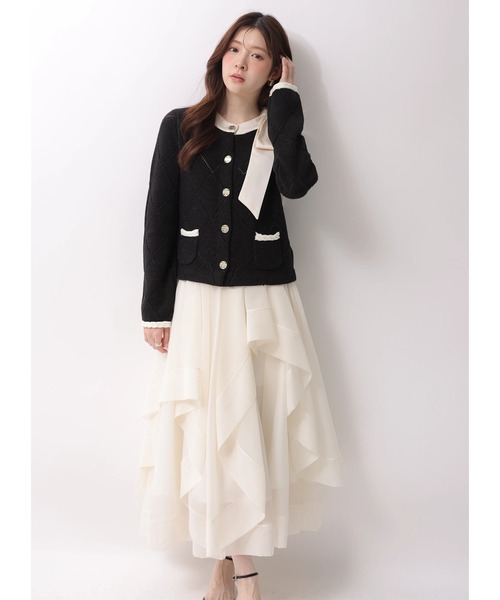 Rirandture（リランドチュール）の「ランダムラッフルシアースカート（スカート・レディース・オフホワイト/ピンク系その他/ミント・2/1）」の21枚目の写真