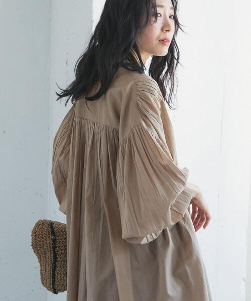 URBAN RESEARCH DOORS（アーバンリサーチドアーズ）の「コットンボイルギャザーブラウス（シャツ/ブラウス・レディース・イエロー/ミント/ベージュ系その他・FREE）」の13枚目の写真